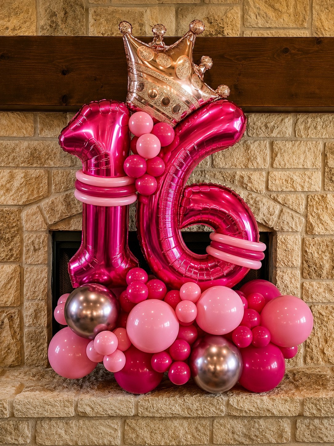 Sweet 16 Balloon Stack